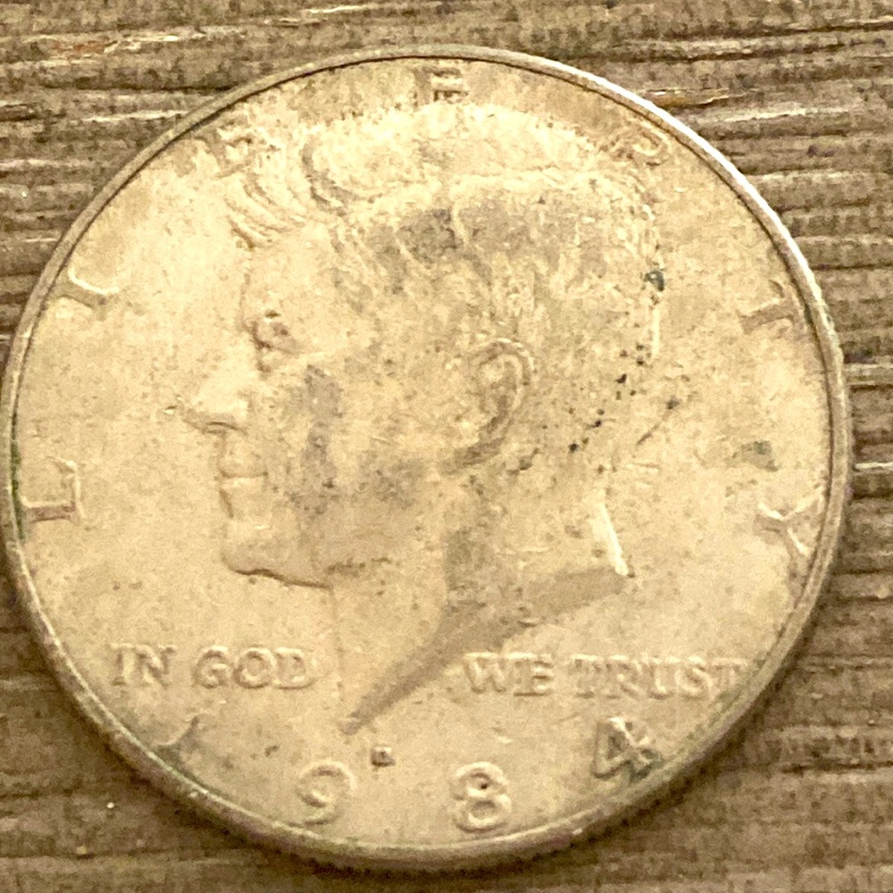 Vintage 1984 D Kennedy Half Dollar